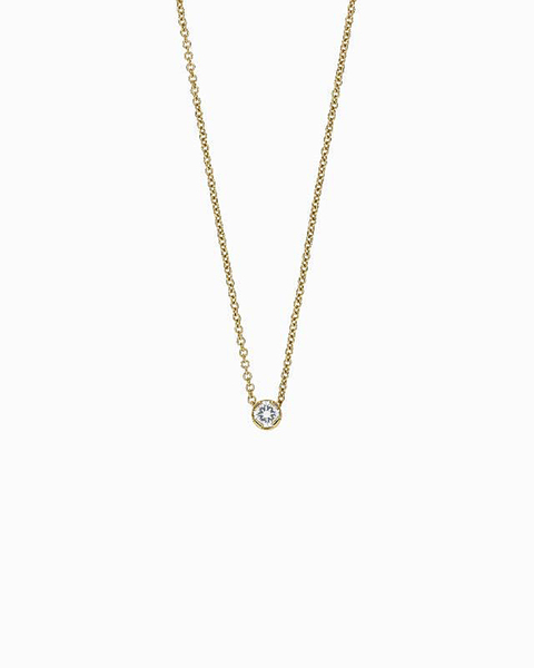 Necklace Diamant Simple Guld ONESIZE 1
