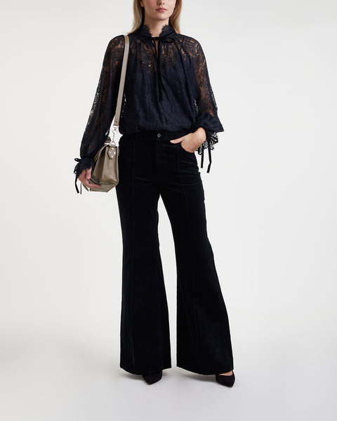 Byxor Flare Full Length Corduroy Svart 1
