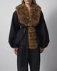 ROTATE  Jacket Faux Fur Collar Black 36