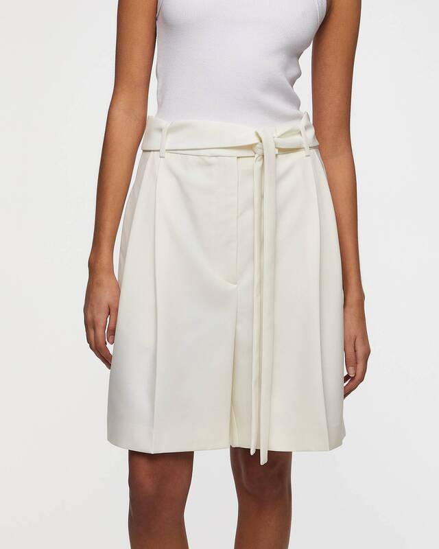 RÓHE Shorts Tailored Belted Offwhite 40
