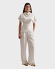 Malina Byxor Sarah Elastic Waist Satin Vanilla 36