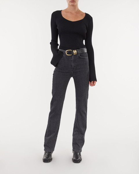 Top Rachel Rib Svart 2
