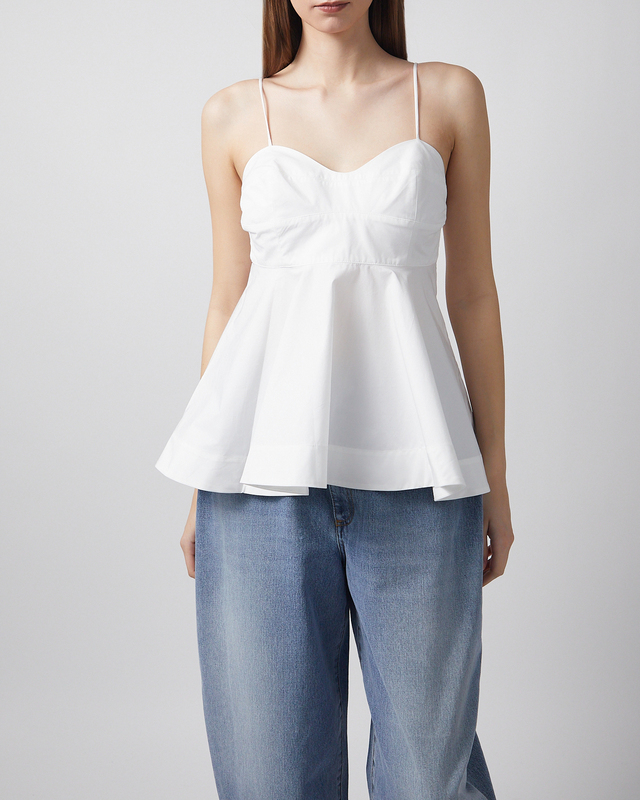 RÓHE Top Bustier Peplum White 36