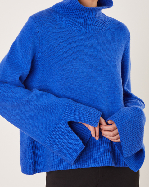 Sweater Knitted Wool Blå 2