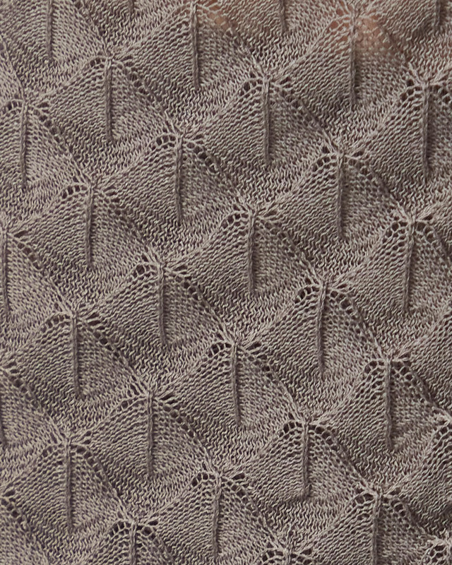 Malina Cardigan Ayla Pointelle Knitted Taupe XS