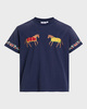 Found T-shirt Horse Equine Navy XS