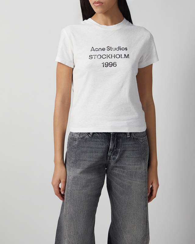 Acne Studios T-Shirt Logo Crewneck Offwhite L-XL