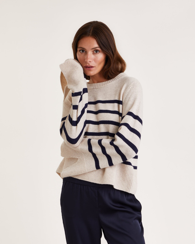 Wakakuu Icons Sweater Josie Stripe Knit Cream M