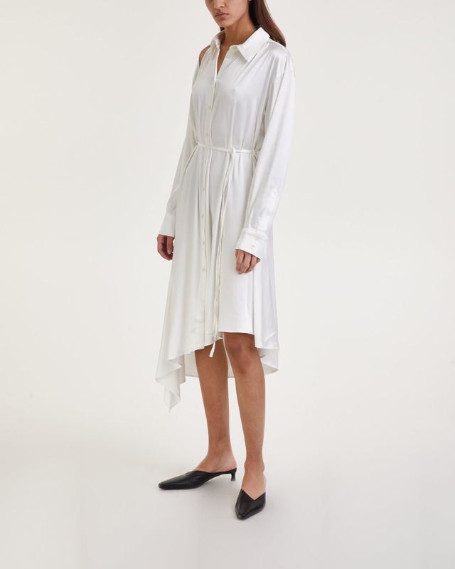 Acne Studios Dress Buttoned Satin White 36