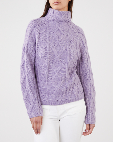 Sweater Aran Raglan Mock 1