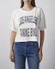 Anine Bing T-skjorte Johnny Cropped Ecru XS