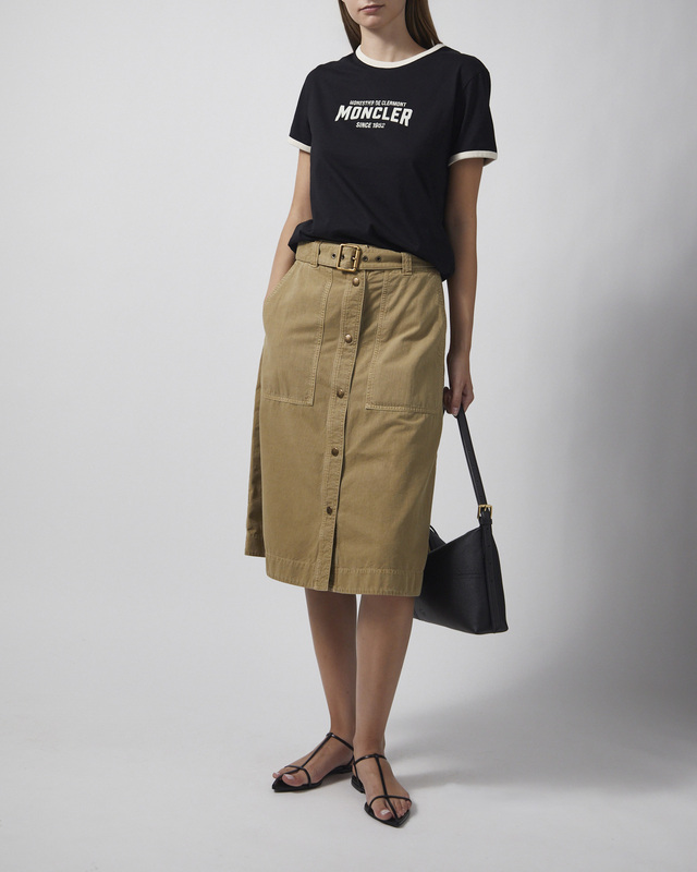 Moncler Nederdel Belted Cotton Midi Beige L