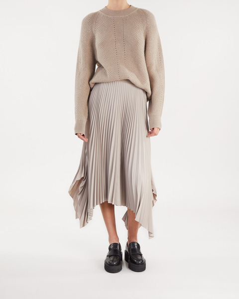 Kjol Pleated Crepe Ade Stone 2