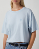 Anine Bing T-Shirt Johnny Cropped Tee Monogram Ljusblå XS