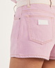 GANNI Hög midja shorts rosa Ljuslila 26