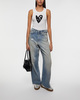 Acne Studios Top Heart Logo White S