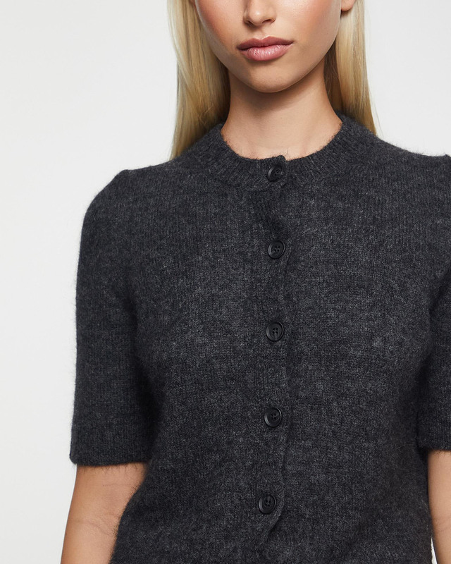 Dagmar Top Brushed Cardigan  Grey melange XS