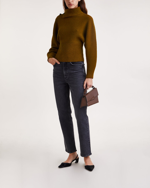 Tröja Wool Viscose Boucle Top Valnöt 2