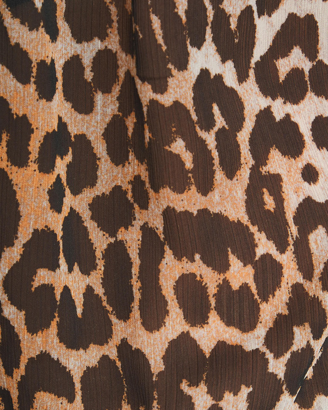 Ganni Shorts Chiffon Ruffle Leopard 38