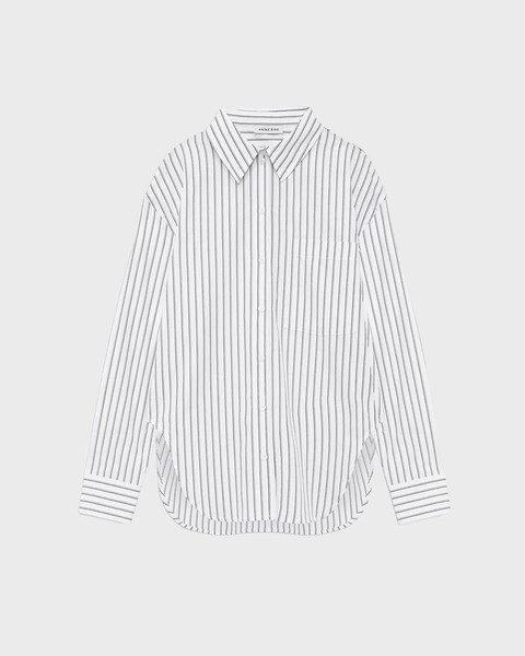Shirt Scott White and Black Stripe 1