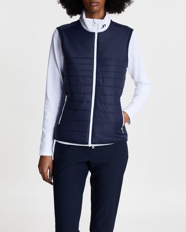 J Lindeberg Vest Martina Quilt Hybrid Navy M