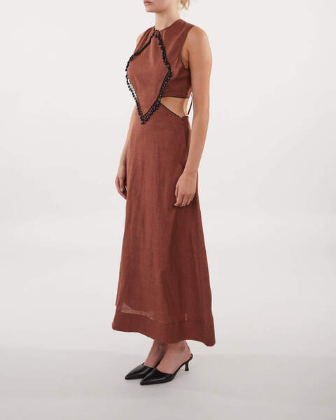 Klänning Hemp Two Piece Brun/orange 2
