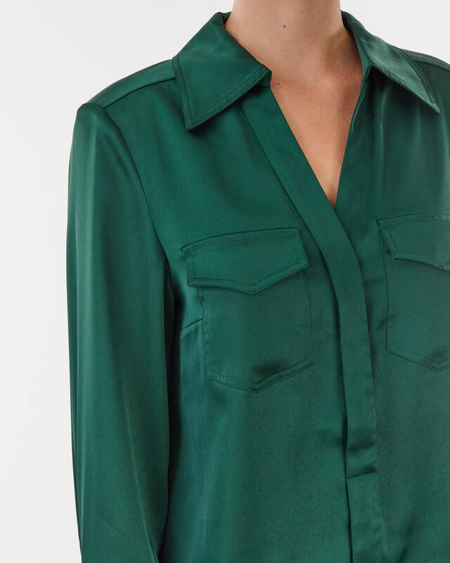 Wakakuu Icons Blouse Maria Satin Green M