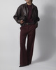 Wakakuu Icons Jacka Leather Funnel Neck Dark Brown S