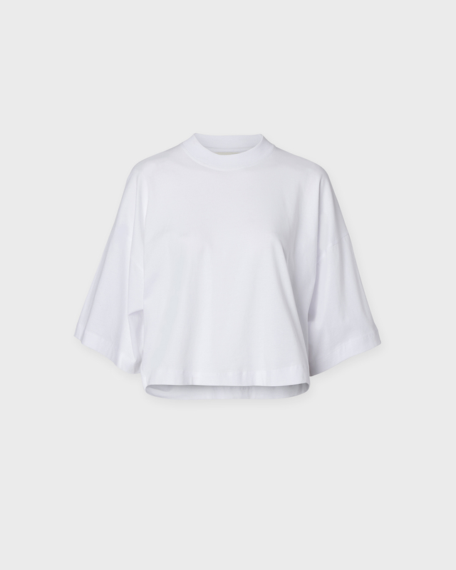 Wakakuu Icons T-Shirt Kim Oversized Cropped Vit L