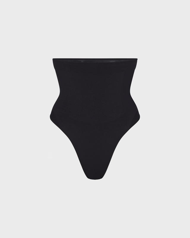 Skims String Seamless Sculpt High Waist Onyx S