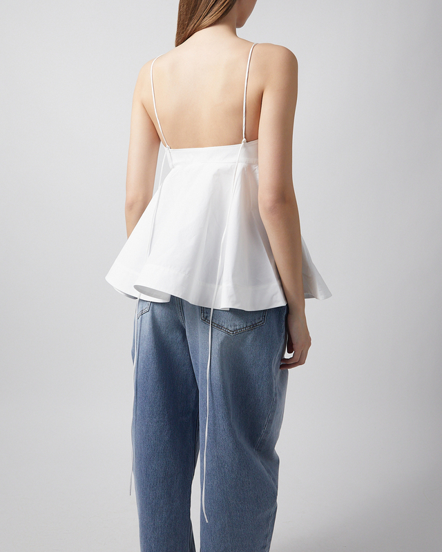 RÓHE Top Bustier Peplum White 36