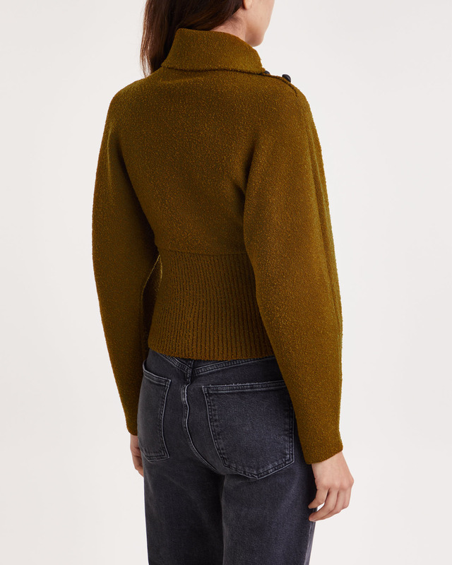 Proenza Schouler Sweater Wool Viscose Boucle Top Valnöt XS
