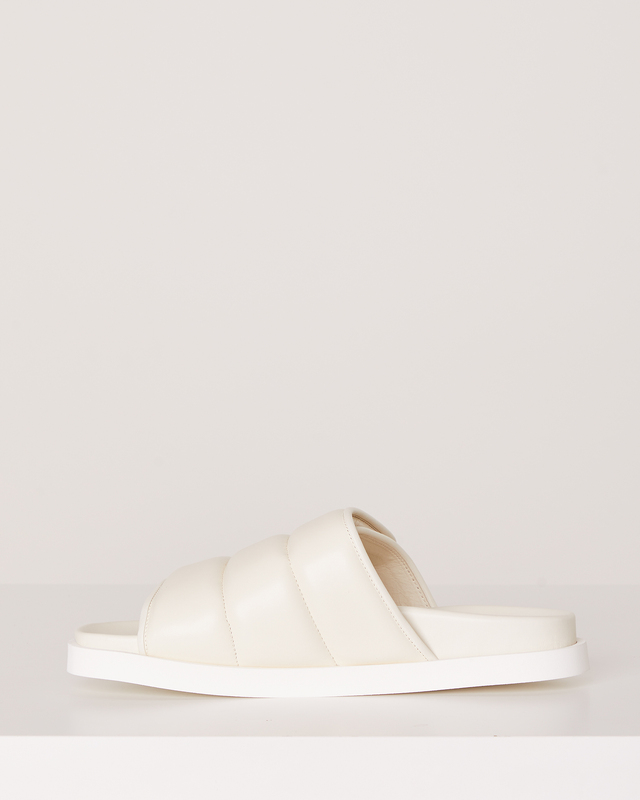 Gia Borghini Sandals Stitched Puffy  Ivory cream EUR 37