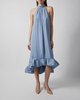 Malina Dress Sabrina Halterneck Ruffled Midi Sky S