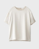 LISA YANG  Round Neck Silk T-shirt Champagne 0 (XS-S)