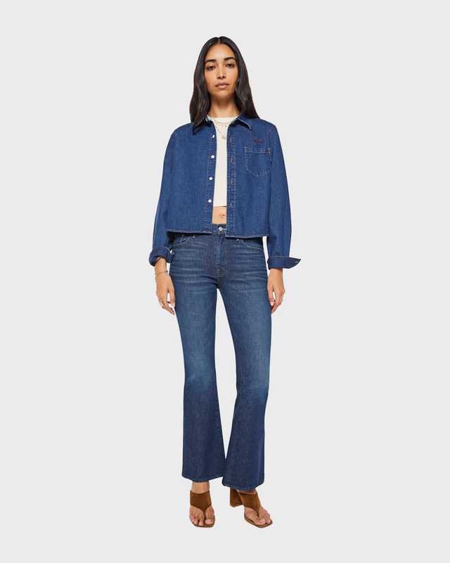 Mother Denim Skjorte THE HONOR ROLL Dark Blue Wash L