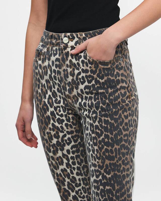 GANNI Jeans Leopard Betzy Cropped Leopard 29
