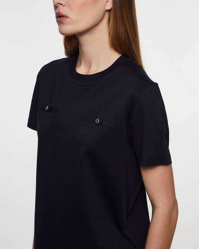 Moncler T-Shirt Cotton Pocket Navy S