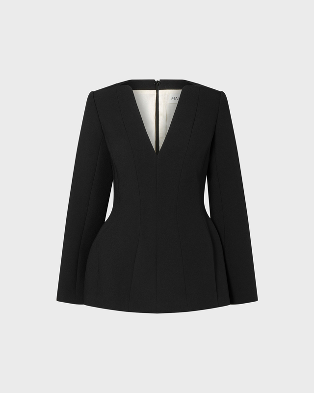 Malina Topp Ninni Cut-Out Shoulder Hourglass Black 36