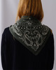 Le Scarf Tørklæde Cashmere Paisley Grøn 65x65 ONESIZE
