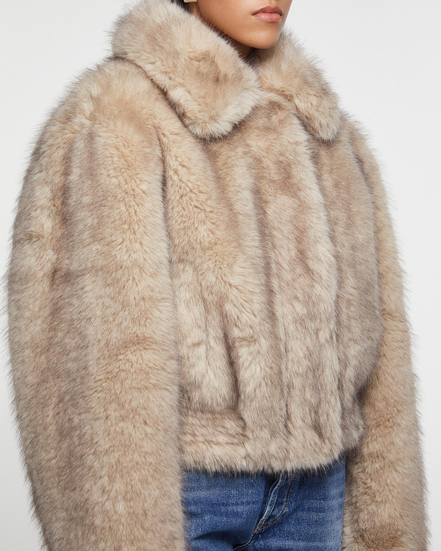 STAND STUDIO Jacka Lena Faux Fur Natural 34