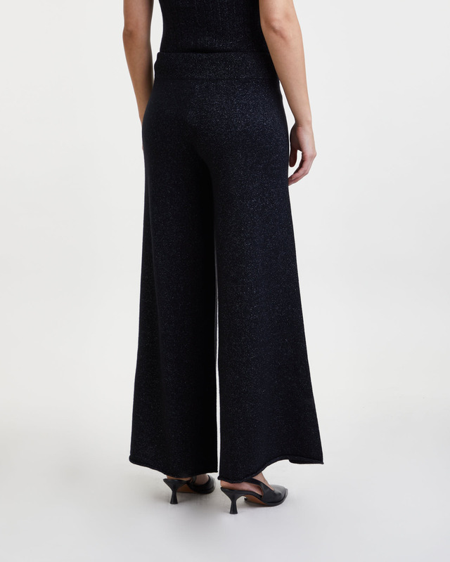 LISA YANG Trousers Ilaria Sparkle Cashmere Black 1 (S-M)