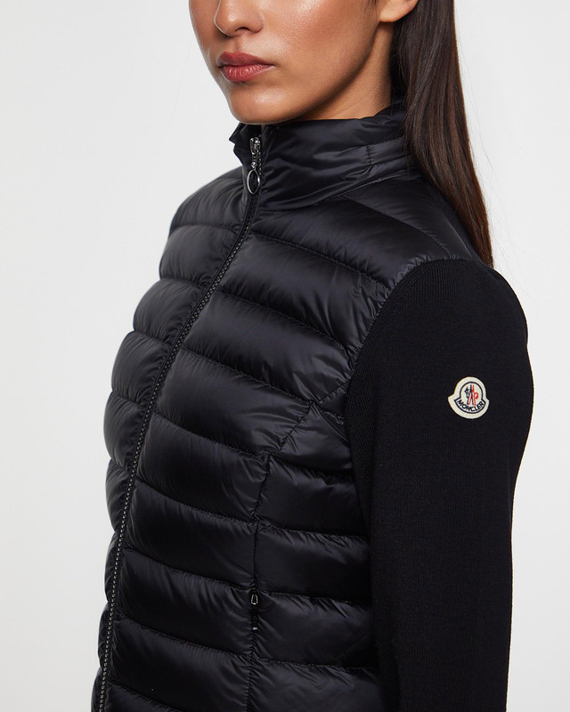 Moncler Kofta Padded Wool Zip Svart XS