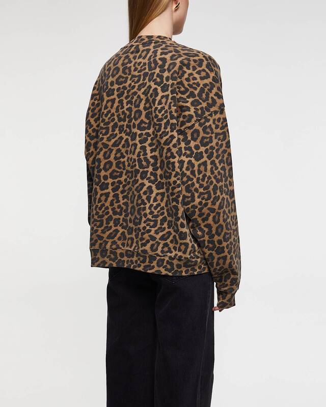 Anine Bing Miles Sweatshirt Leopard Leopard S