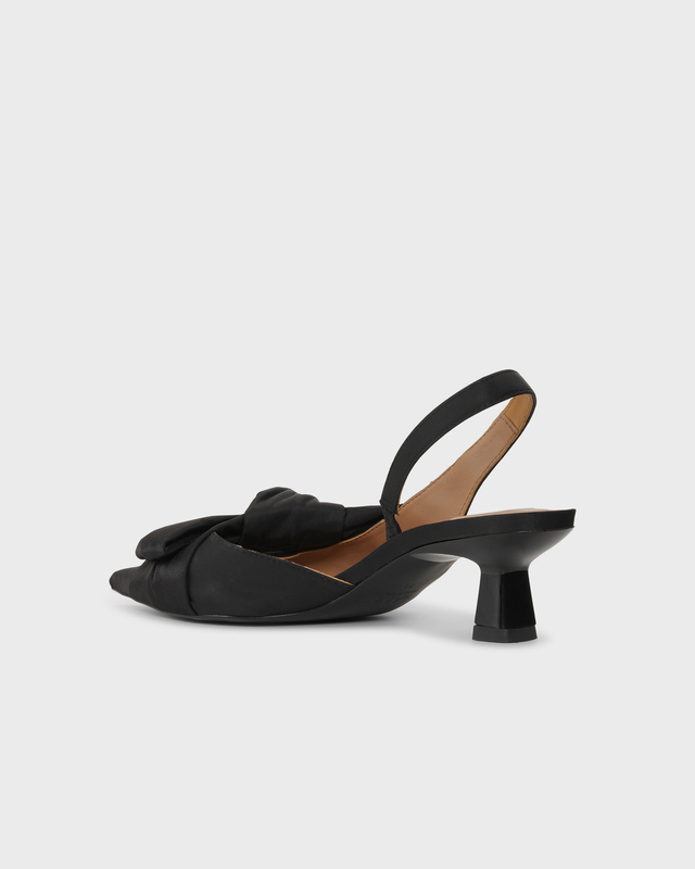 Ganni Heels Soft Bow Kitten Heel Black EUR 38