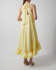 Malina Dress Sabrina Halterneck Ruffled Midi Light yellow S