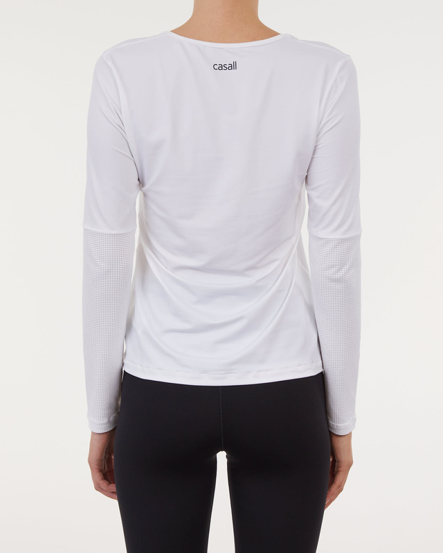 Casall Topp Essential Mesh Detail Long Sleeve Vit 34
