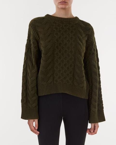 Sweater Emma Cable Knit Green 1