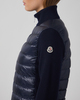 Moncler Cardigan Padded Wool Zip-Up Navy L