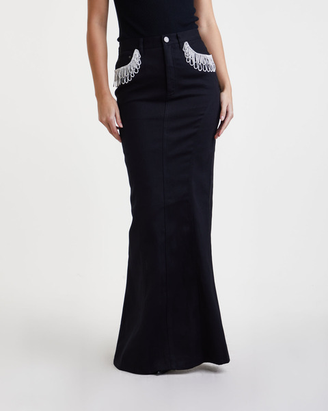 Skirt Twill Maxi Black 1